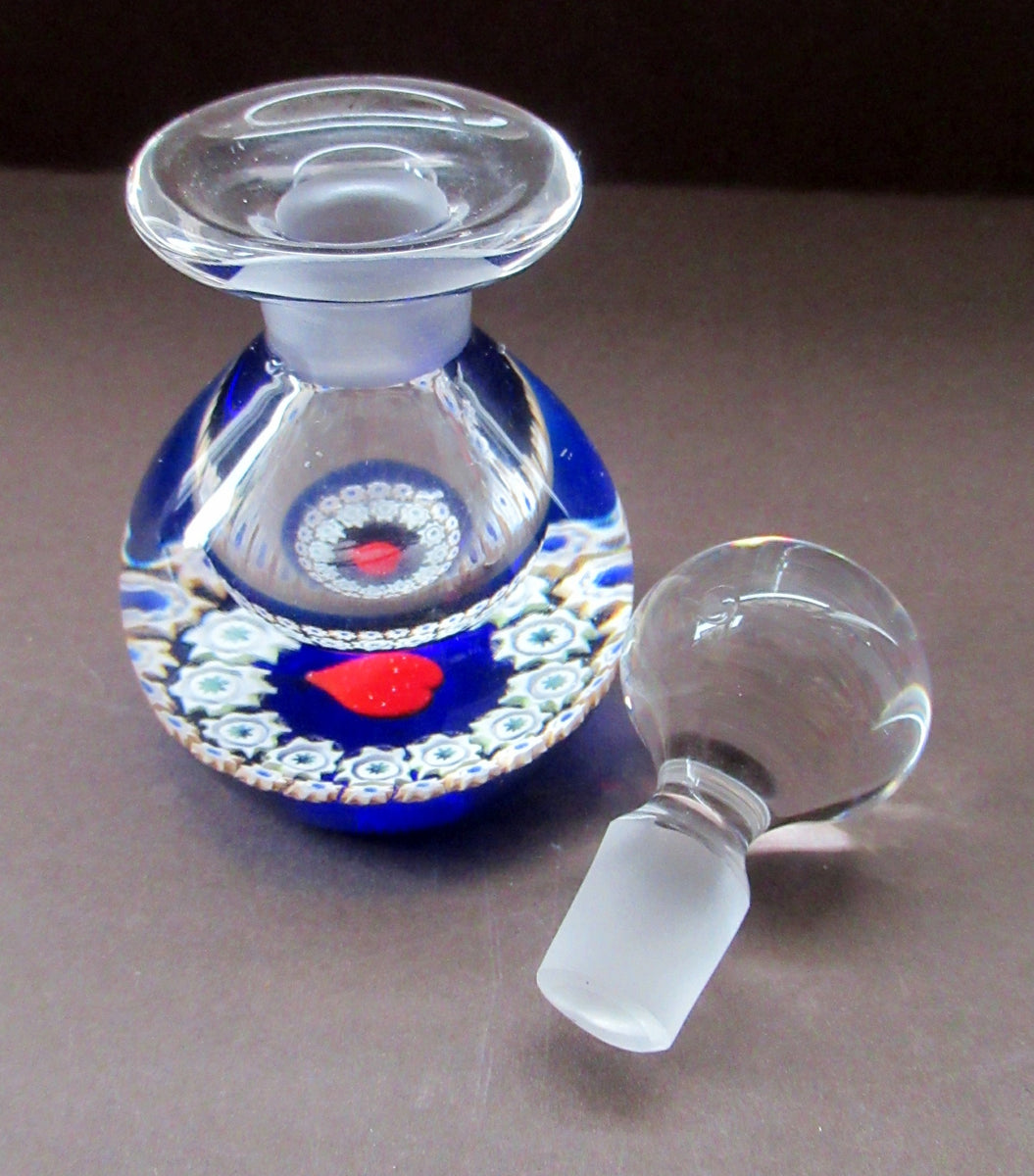 1980 Heart retailer Shaped Perfume Bottle / Paperweight, Blown Colored Glass