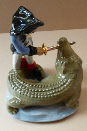 Vintage WADE Figurine of Captain Hook Fighting the Crocodile. BOXED –  Iconic Edinburgh