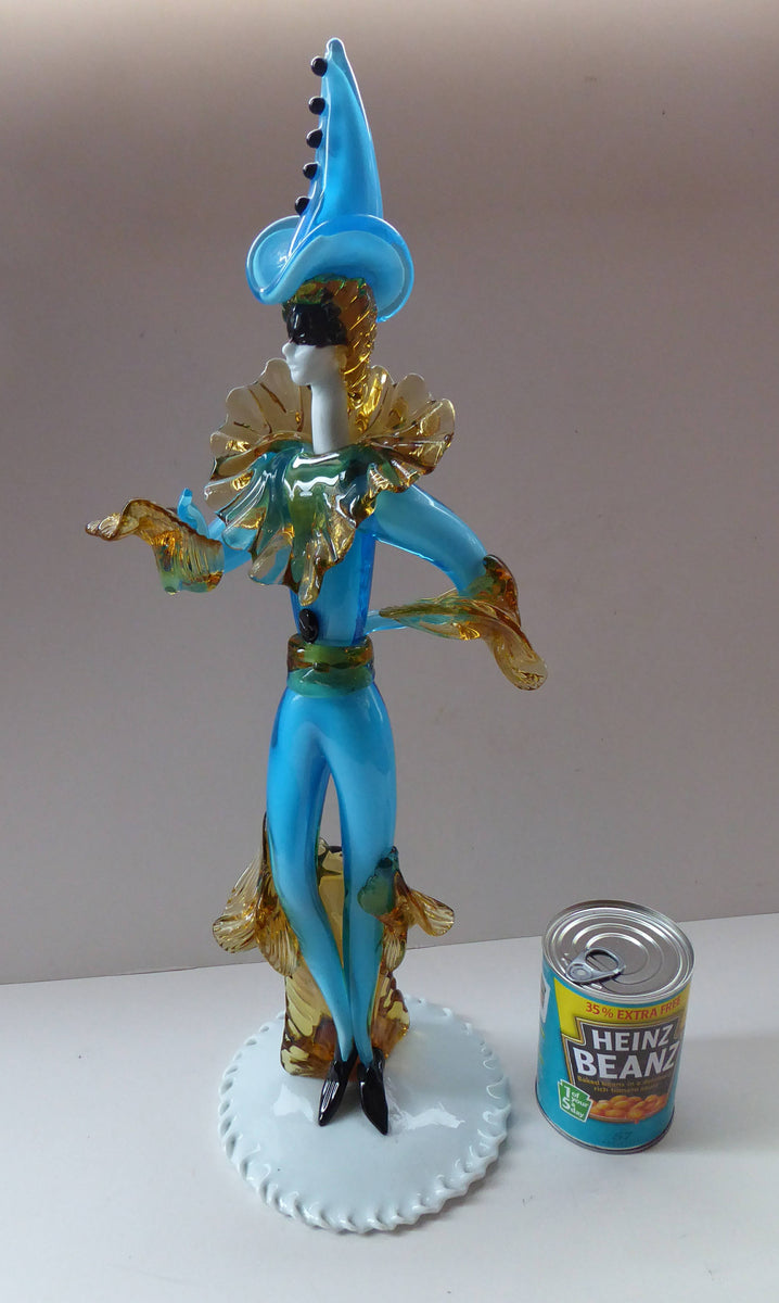 MASSIVE Vintage Italian Murano Glass Pierrot / Comdia Dell' Arte