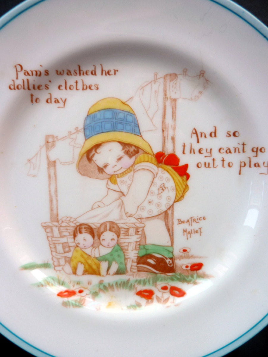 EXTREMELY RARE 1920s Paragon Beatrice Mallet Children s Side Plate