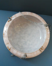 Load image into Gallery viewer, 1940s Glass Hanging Goldfish Bowl or Flycatcher Lampshade. Opaque SUGAR PINK Glass 
