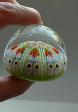 Load image into Gallery viewer, Strathearn Millefiori Canes and Latticino Eight Spoke Paperweight
