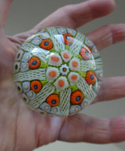 Load image into Gallery viewer, Strathearn Millefiori Canes and Latticino Eight Spoke Paperweight
