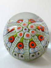 Load image into Gallery viewer, Strathearn Millefiori Canes and Latticino Eight Spoke Paperweight
