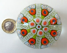 Load image into Gallery viewer, Strathearn Millefiori Canes and Latticino Eight Spoke Paperweight
