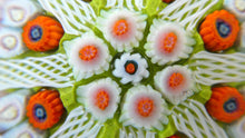 Load image into Gallery viewer, Strathearn Millefiori Canes and Latticino Eight Spoke Paperweight
