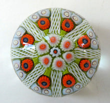 Load image into Gallery viewer, Strathearn Millefiori Canes and Latticino Eight Spoke Paperweight
