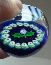 Load image into Gallery viewer, 1987 Vintage CAITHNESS GLASS Miniature Faceted Paperweight with Thistle
