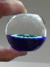 Load image into Gallery viewer, 1987 Vintage CAITHNESS GLASS Miniature Faceted Paperweight with Thistle
