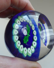 Load image into Gallery viewer, 1987 Vintage CAITHNESS GLASS Miniature Faceted Paperweight with Thistle
