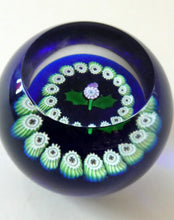 Load image into Gallery viewer, 1987 Vintage CAITHNESS GLASS Miniature Faceted Paperweight with Thistle
