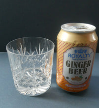 Load image into Gallery viewer, PAIR of Edinburgh Crystal Large Old Fashioned Whisky Tumblers. LOMOND PATTERN 3 1/4 inches
