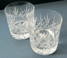 Load image into Gallery viewer, PAIR of Edinburgh Crystal Large Old Fashioned Whisky Tumblers. LOMOND PATTERN 3 1/4 inches
