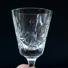 Load image into Gallery viewer, SET OF SIX Vintage Edinburgh Crystal HOCK Wine Glasses. STAR OF EDINBURGH Pattern: 6 1/4 inches
