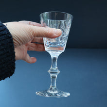 Load image into Gallery viewer, SET OF SIX Vintage Edinburgh Crystal HOCK Wine Glasses. STAR OF EDINBURGH Pattern: 6 1/4 inches
