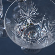 Load image into Gallery viewer, SET OF SIX Vintage Edinburgh Crystal HOCK Wine Glasses. STAR OF EDINBURGH Pattern: 6 1/4 inches
