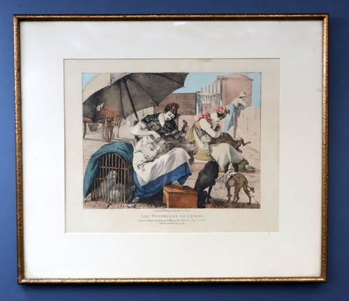 RARE 1820s Hand-Coloured Lithograph by J.J. Chalon. 