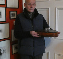 Load image into Gallery viewer, Unusual 1930s ART DECO Wooden Box with Hinged Lid. Metal Deer Sculpture on Lid (in the manner of Just Andersen)
