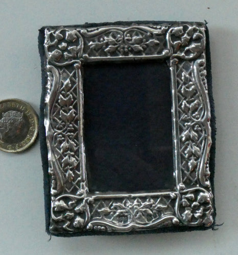 Vintage Miniature Silver Photograph Frame. Makers Mark SS & Hallmarked London 1985