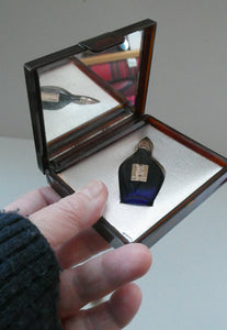 Vintage Bourjois "Evening In Paris" Mini Perfume Bottle In Mirrored Vanity Case / Card Case