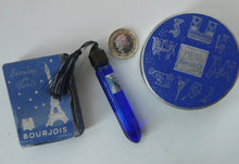 Load image into Gallery viewer, 1930s ART DECO Bourjois &quot;Evening In Paris&quot; Miniature Perfume Bottle (Boxed). and Face Powder Box (Unused) and Fancy Long Bottle
