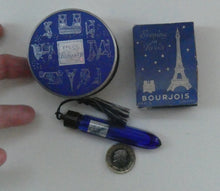 Load image into Gallery viewer, 1930s ART DECO Bourjois &quot;Evening In Paris&quot; Miniature Perfume Bottle (Boxed). and Face Powder Box (Unused) and Fancy Long Bottle
