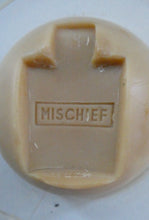 Load image into Gallery viewer, 1930s ART DECO Miniature Saville&#39;s MISCHIEF Perfume Bottle in Soap Cake &amp; Clear Plastic Box
