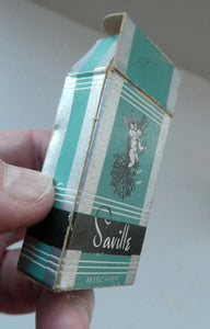 1930s ART DECO Miniature Saville's MISCHIEF Perfume Bottle in Original Retail Box