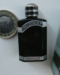 1930s ART DECO Miniature Saville's MISCHIEF Perfume Bottle in Original Retail Box