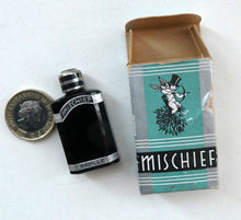 Load image into Gallery viewer, 1930s ART DECO Miniature Saville&#39;s MISCHIEF Perfume Bottle in Original Retail Box
