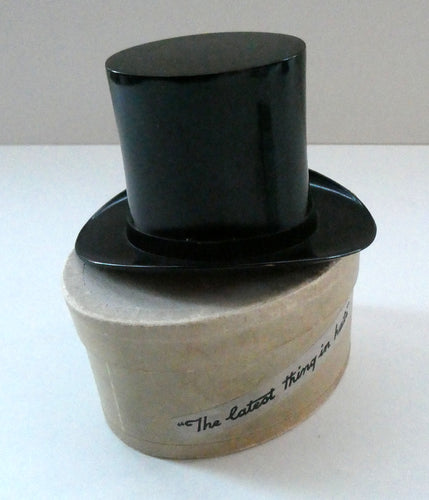 1930s ART DECO Miniature Saville's MISCHIEF Perfume Bottle in Top Hat Box 