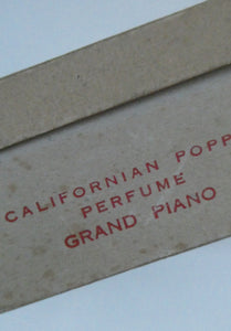 1930s ART DECO Miniature Californian Poppy Perfume Bottle in Grand Piano Box. ATKINSON'S, LONDON