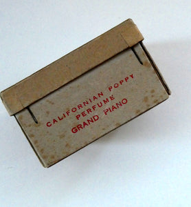 1930s ART DECO Miniature Californian Poppy Perfume Bottle in Grand Piano Box. ATKINSON'S, LONDON