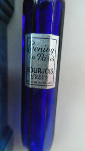 1930s ART DECO Bourjois "Evening In Paris" Perfume Bottle in Bakelite Grandfather Clock Box