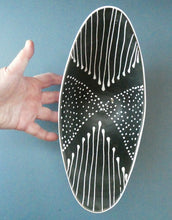 Load image into Gallery viewer, Vintage 1950s Black and White Norwegian LARHOLM Pottery Bowl
