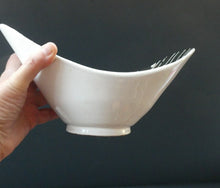 Load image into Gallery viewer, Vintage 1950s Black and White Norwegian LARHOLM Pottery Bowl
