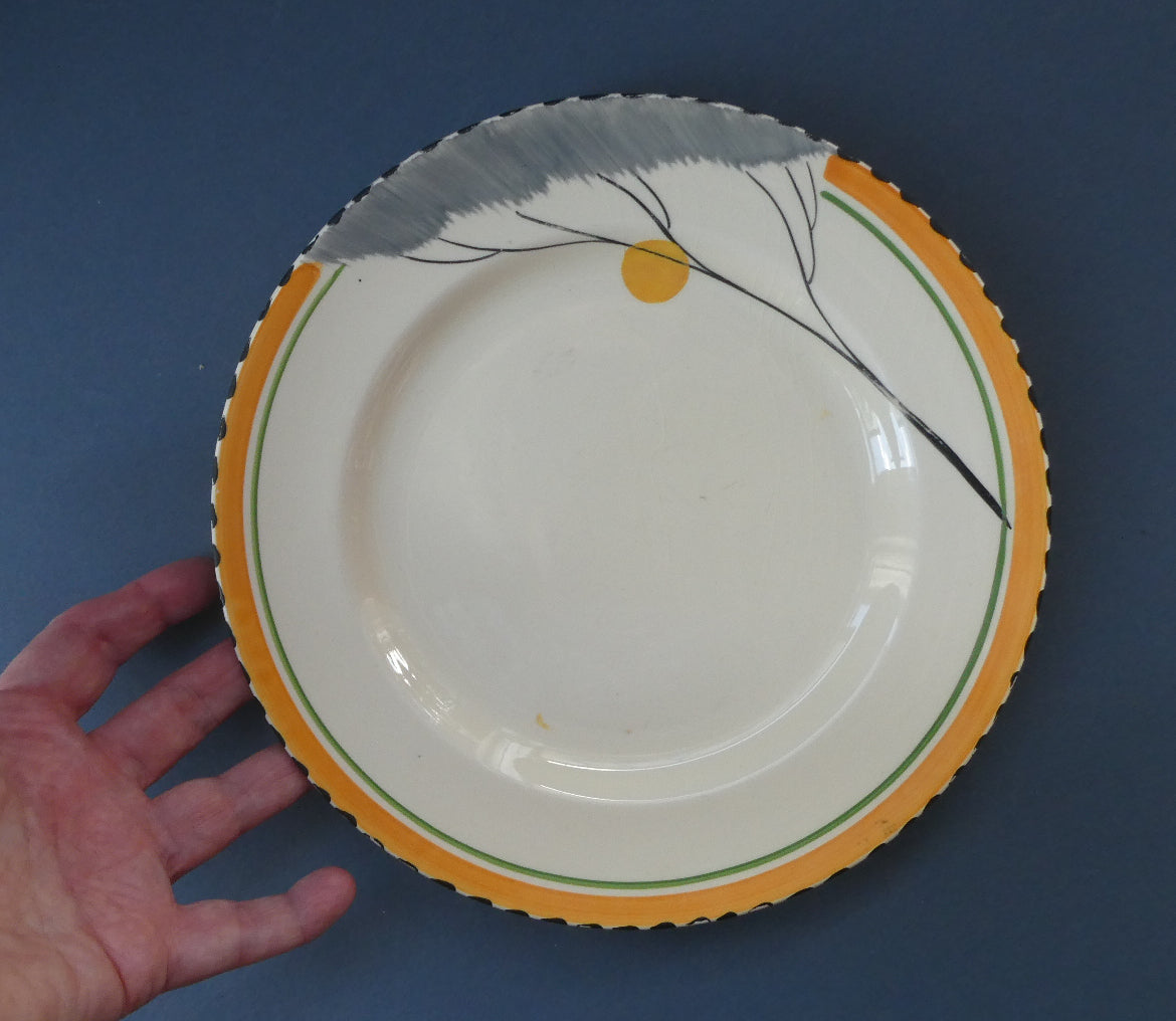 Stylish 1930s Art Deco Set of Six Side Plates BURLEIGH WARE. Rare Hand Iconic Edinburgh