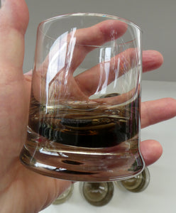 SIX Caithness LYBSTER Peat Whisky Tumblers. Plus Lybster Decanter Bottle