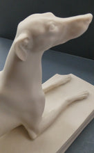 Load image into Gallery viewer, LARGE and Beautifully Modelled Antique Parian Model of a Reclining Greyhound. 11 1/2 inches
