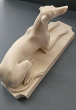 Load image into Gallery viewer, LARGE and Beautifully Modelled Antique Parian Model of a Reclining Greyhound. 11 1/2 inches
