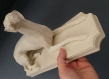 Load image into Gallery viewer, LARGE and Beautifully Modelled Antique Parian Model of a Reclining Greyhound. 11 1/2 inches
