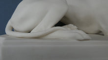 Load image into Gallery viewer, LARGE and Beautifully Modelled Antique Parian Model of a Reclining Greyhound. 11 1/2 inches
