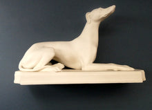 Load image into Gallery viewer, LARGE and Beautifully Modelled Antique Parian Model of a Reclining Greyhound. 11 1/2 inches
