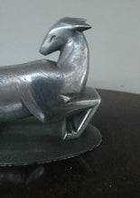 Load image into Gallery viewer, Unusual 1930s ART DECO Wooden Box with Hinged Lid. Metal Deer Sculpture on Lid (in the manner of Just Andersen)
