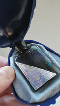 Load image into Gallery viewer, 1930s ART DECO Bourjois &quot;Evening In Paris&quot; Perfume Bottle in Bakelite Blue Clam Shell Box
