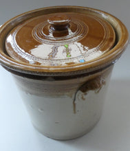 Load image into Gallery viewer, Antique Buchan Pottery Large Stoneware 12 lb. Storage Crock. MUSSELBURGH
