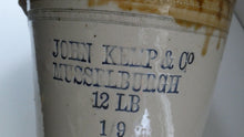 Load image into Gallery viewer, Antique Buchan Pottery Large Stoneware 12 lb. Storage Crock. MUSSELBURGH
