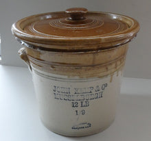 Load image into Gallery viewer, Antique Buchan Pottery Large Stoneware 12 lb. Storage Crock. MUSSELBURGH
