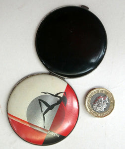 Rare 1930s ART DECO Miniature Powder Compact by RAVON / CUSSONS. Dancing Lady on Lid