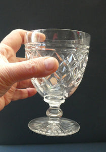 PAIR of EDINBURGH CRYSTAL Gin & Tonic Glasses. With Old 1920s Edinburgh & Leith Etched Mark